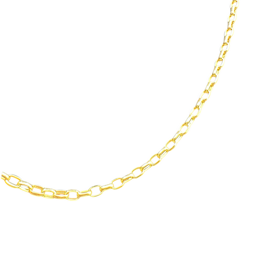 9ct Gold Hallow Diamond Cut Belcher